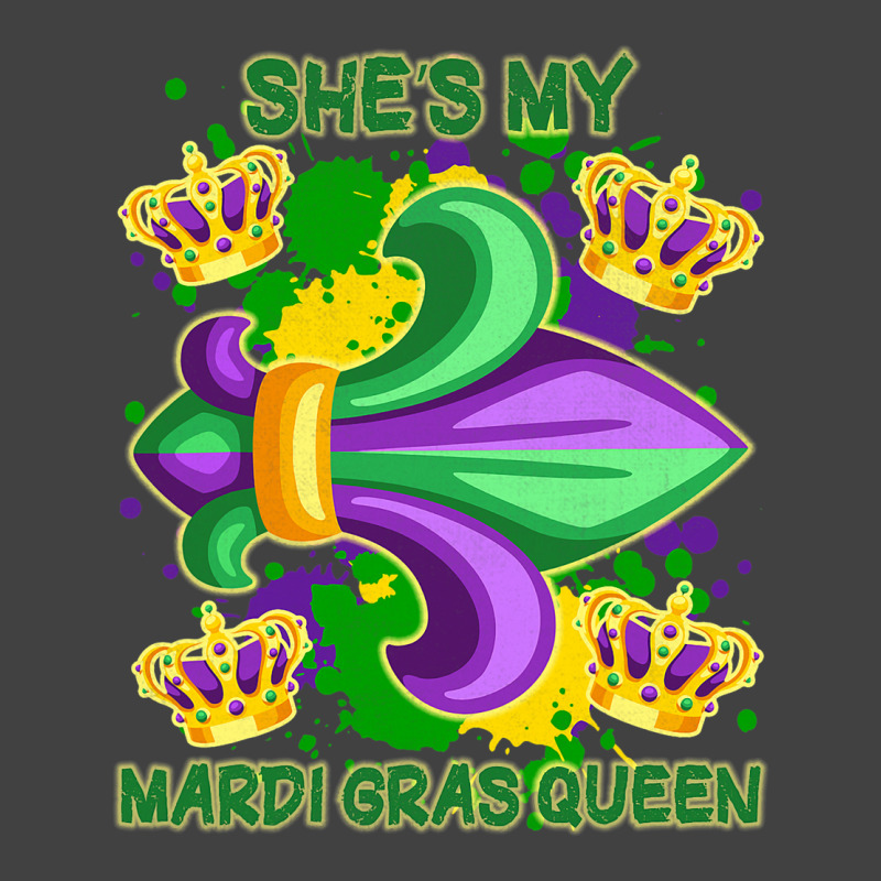 Shes My Mardi Gras Queen Paint Splatter Couples Ma Vintage T-shirt | Artistshot