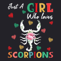 Scorpion Animal Lover Tee Just A Girl Who Loves Sc Unisex Sherpa-lined Denim Jacket | Artistshot