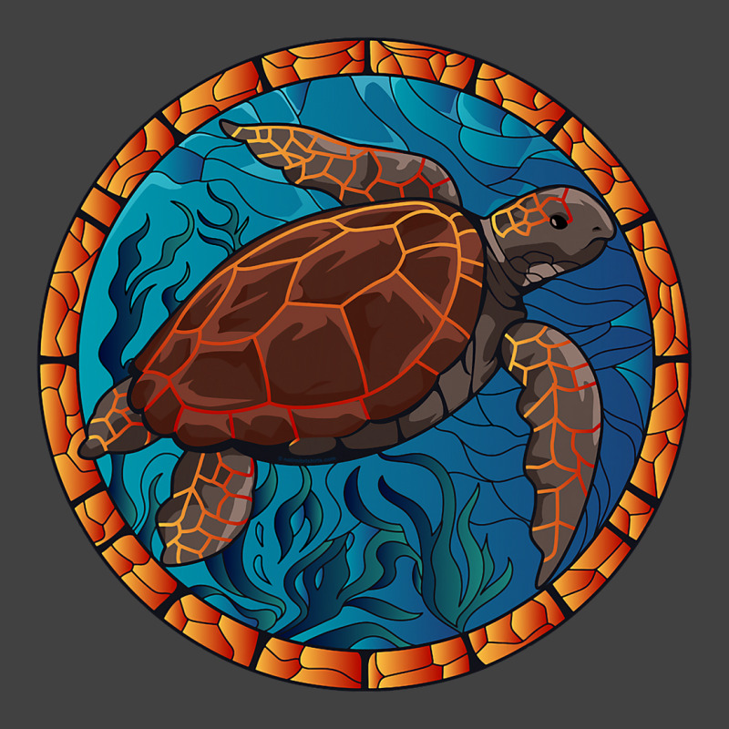 Stained Glass Art Sea Turtle Colorful Glasswork De Vintage T-shirt | Artistshot