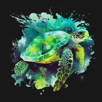 Sea Turtle Watercolor Art Shirt Pop Art Turtle Tee Flannel Shirt | Artistshot