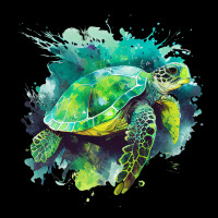 Sea Turtle Watercolor Art Shirt Pop Art Turtle Tee V-neck Tee | Artistshot