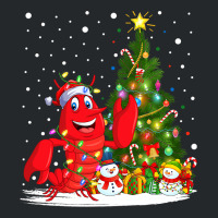 Santa Lobster Fish Xmas Tree Lighting Lobster Chri Crewneck Sweatshirt | Artistshot