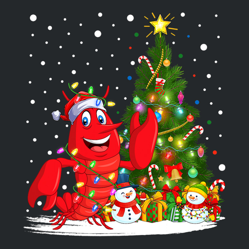 Santa Lobster Fish Xmas Tree Lighting Lobster Chri Crewneck Sweatshirt | Artistshot