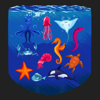 Sea Animals Ocean Life Creatures Lover For Kids Ch Basic T-shirt | Artistshot