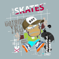 Vector Skates Style Monkey Freestyle Slogan Tee Gr Unisex Sherpa-lined Denim Jacket | Artistshot