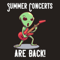 Summer Concerts Are Back Funny Alien Guitar Music Tank Top | Artistshot