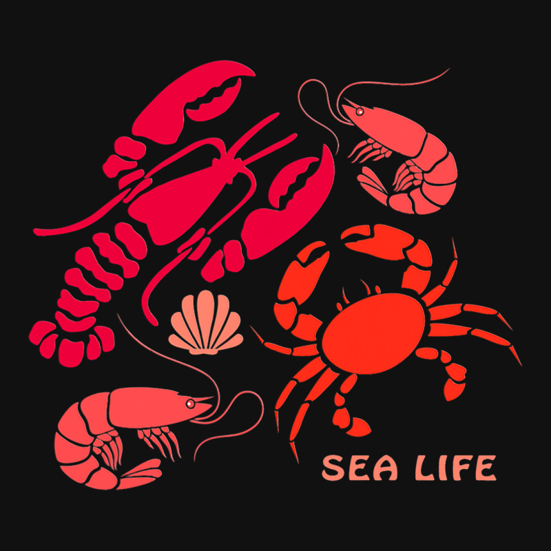 Sea Life Lobster Crab Shrimp And Clams Ocean Seafo Crew Socks | Artistshot