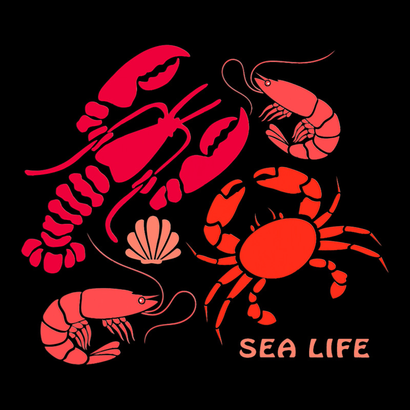 Sea Life Lobster Crab Shrimp And Clams Ocean Seafo Kids Cap | Artistshot