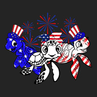 Sea Turtle American Flag Firework 4th Of July 3/4 Sleeve Shirt | Artistshot