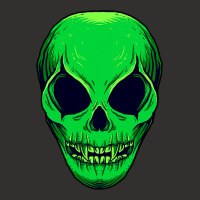 Scary Alien Ufo Trippy Green Alien Skull Halloween Champion Hoodie | Artistshot