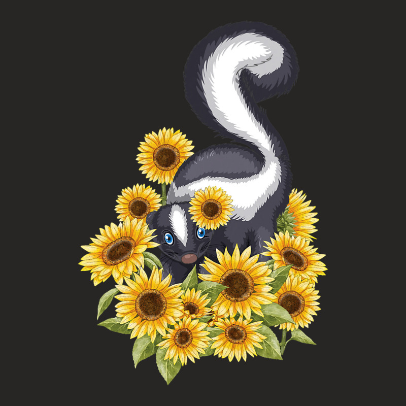 Sunflower Skunk 2pet Lover Zookeeper Zoologist Vet Ladies Fitted T-Shirt by KaleiaPeckham | Artistshot