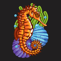 Seahorse Marine Ocean Wildlife Nature Animal Coral T-shirt | Artistshot