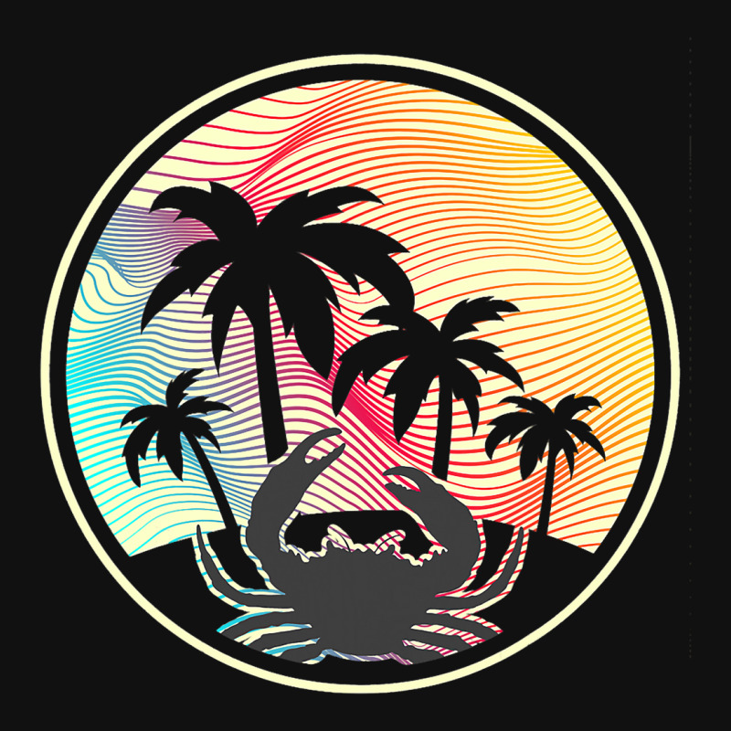 Sunset Vibe Retro Colors Palm Tree Beach Silhouett Graphic T-shirt by MalenyJanis | Artistshot