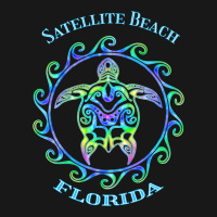 Satellite Beach Florida Vacation Colorful Turtle Flannel Shirt | Artistshot