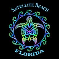 Satellite Beach Florida Vacation Colorful Turtle Fleece Short | Artistshot