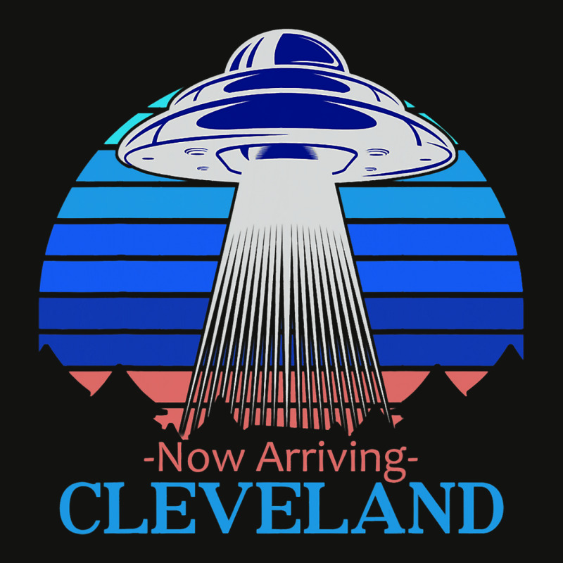 Spaceship Now Arriving Cleveland Ohio I Believe In Scorecard Crop Tee by ZariahVang | Artistshot