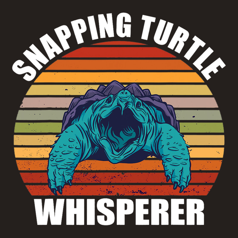 Snapping Turtle Whisperer Retro Sunset Vintage Sea Tank Top | Artistshot