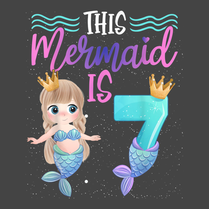 This Mermaid Is 7 Year Old 8th Birthday Girl Daughter Basic T-shirt | Artistshot