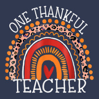 Teacher Thanksgiving Leopard Rainbow One Thankful Teacher Basic T-shirt | Artistshot