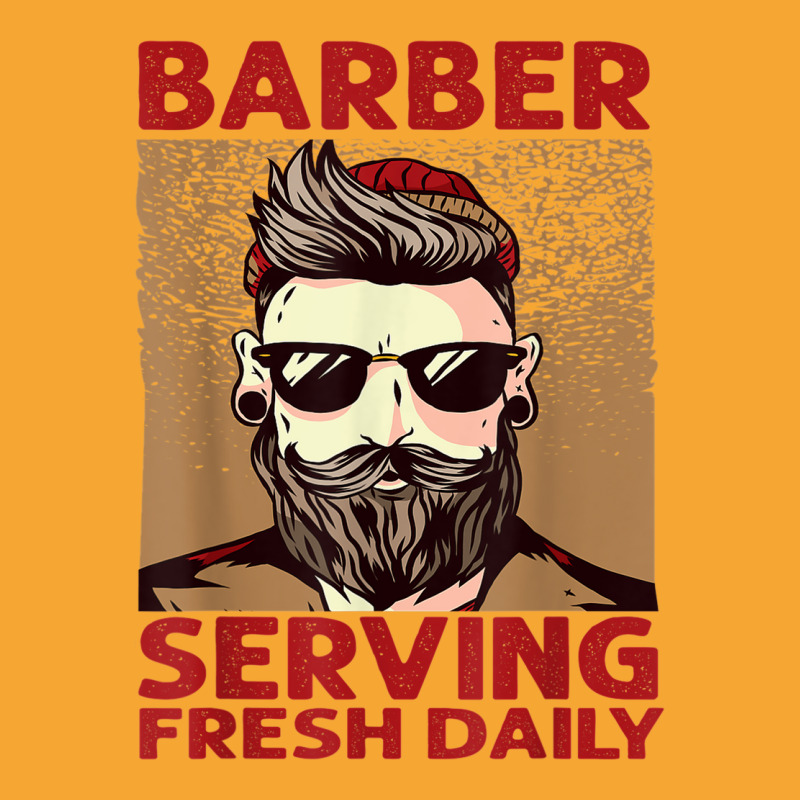 Barber Serving Fresh Daily   Haircut   Funny   Beards Basic T-shirt | Artistshot