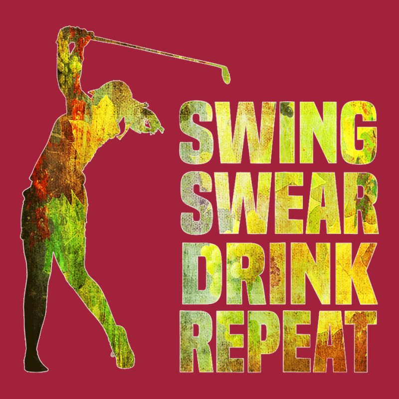 Vintage Golf Swing Swear Drink Repeat Love Golfing Golfer T Shirt Basic T-shirt | Artistshot