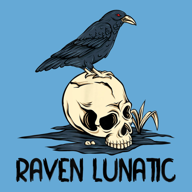 Raven Lunatic Fun Bird Skull Goth Gothic Halloween Costume Basic T-shirt by Fashonus | Artistshot