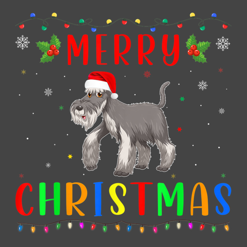 Xmas Light Schnauzer Dog Design Matching Christmas Pajama Basic Youth T-shirt by Silk | Artistshot