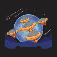 Sci Fi Unidentified Flying Object Ufo Outer Space  T-shirt | Artistshot