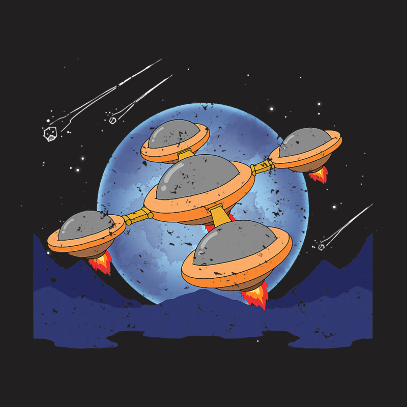 Sci Fi Unidentified Flying Object Ufo Outer Space  T-shirt | Artistshot