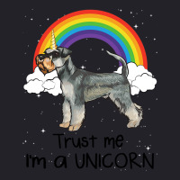 Rainbow Miniature Schnauzer Trust Me Im A Unicorn  Unisex Sherpa-lined Denim Jacket | Artistshot