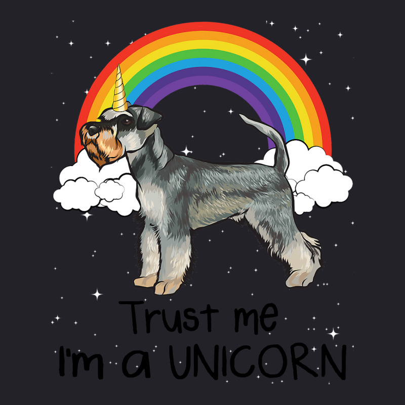 Rainbow Miniature Schnauzer Trust Me Im A Unicorn  Unisex Sherpa-Lined Denim Jacket by AleaAlmondz | Artistshot