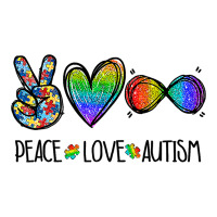 Peace Love Infinity Symbol Cute Autism Awareness G 3/4 Sleeve Shirt | Artistshot