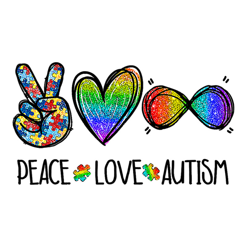 Peace Love Infinity Symbol Cute Autism Awareness G 3/4 Sleeve Shirt by LamiyaAlejo | Artistshot