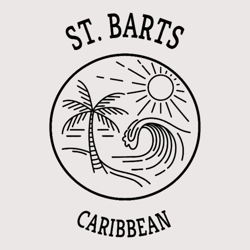 Retro Cool St. Barts Fun Scenic Beach Novelty Art Pocket T-Shirt by CalliopeEasley | Artistshot