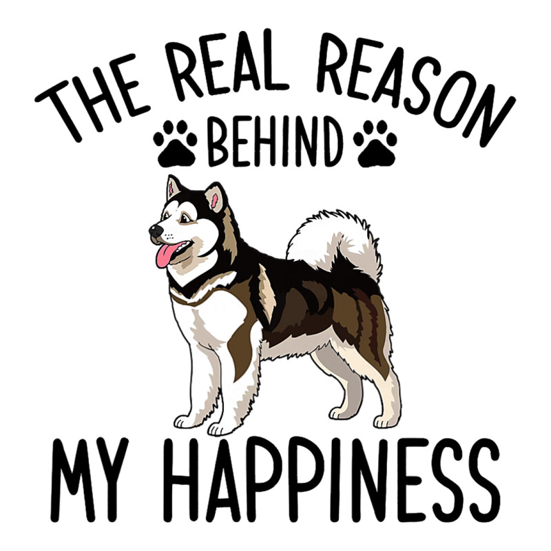 Real Reason Behind My Happiness Alaskan Malamute O Men's Long Sleeve Pajama Set | Artistshot