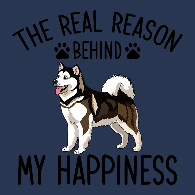 Real Reason Behind My Happiness Alaskan Malamute O Men Denim Jacket | Artistshot