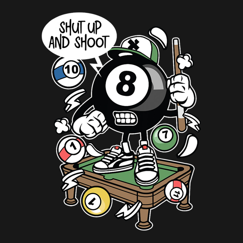 Shut Up And Shoot Cartoon Billiards Balls Pool Gif Flannel Shirt | Artistshot