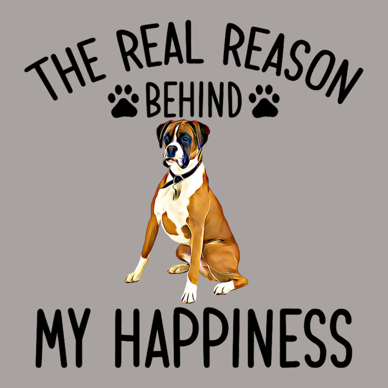 Real Reason Behind My Happiness Boxer Mom Boxer Ow Racerback Tank by AustynHidago | Artistshot