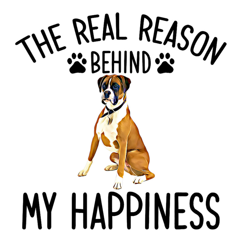 Real Reason Behind My Happiness Boxer Mom Boxer Ow Maternity Scoop Neck T-shirt by AustynHidago | Artistshot