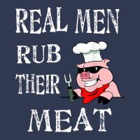 Real Men Rub Their Meat Smoke Bbq Grilling Tee Basic T-shirt | Artistshot