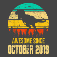 Awesome October 2019 3rd Birthday Retro Dinosaur Boy Gift Basic T-shirt | Artistshot