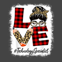 Technology Specialist Love Messy Bun Leopard Back To School Basic T-shirt | Artistshot