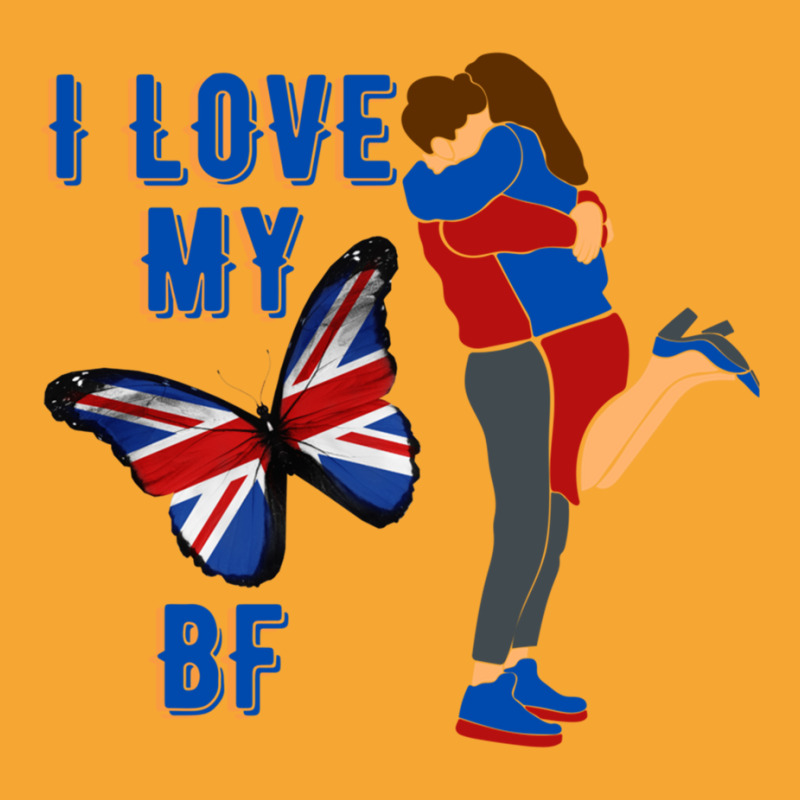 I Love My English Bf Basic T-shirt by cm-arts | Artistshot