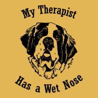 Saint Bernard Dog My Therapist Has A Wet Nose Vintage Hoodie And Short Set | Artistshot