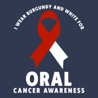 I Wear Burgundy And White For Oral Cancer Awareness Long Sleeve T Shir Basic T-shirt | Artistshot