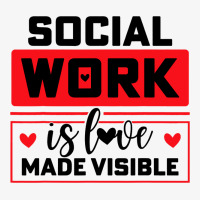 Social Worker Love 2 Ladies Fitted T-shirt | Artistshot