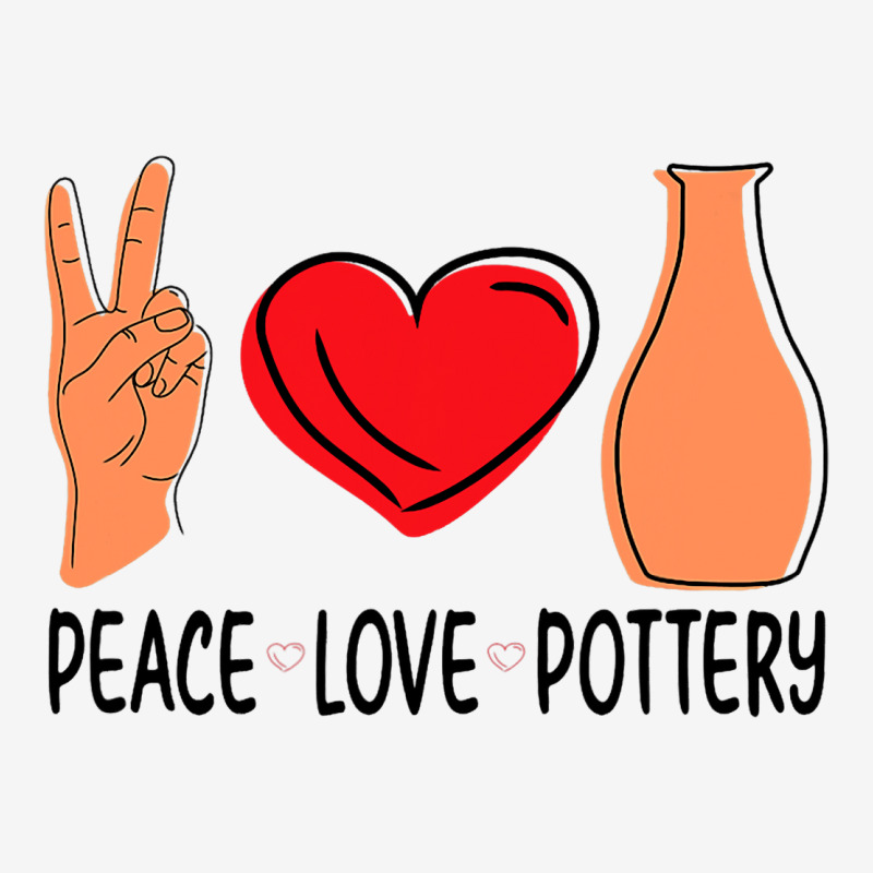 Peace Love Pottery Maker Ceramic Pottery Ceramics Adjustable Cap | Artistshot