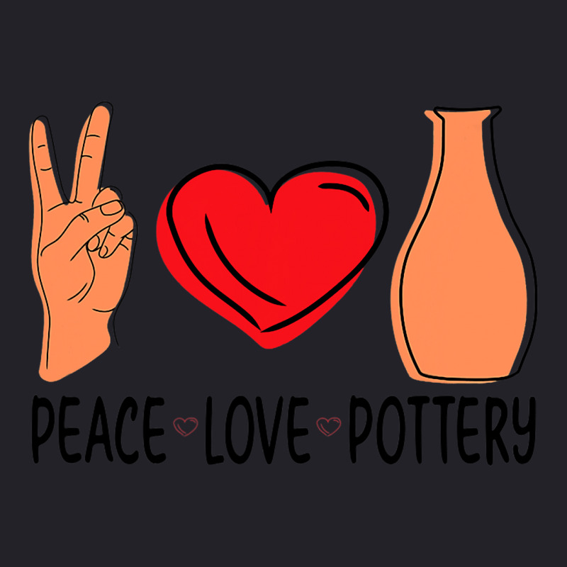 Peace Love Pottery Maker Ceramic Pottery Ceramics Unisex Sherpa-lined Denim Jacket | Artistshot