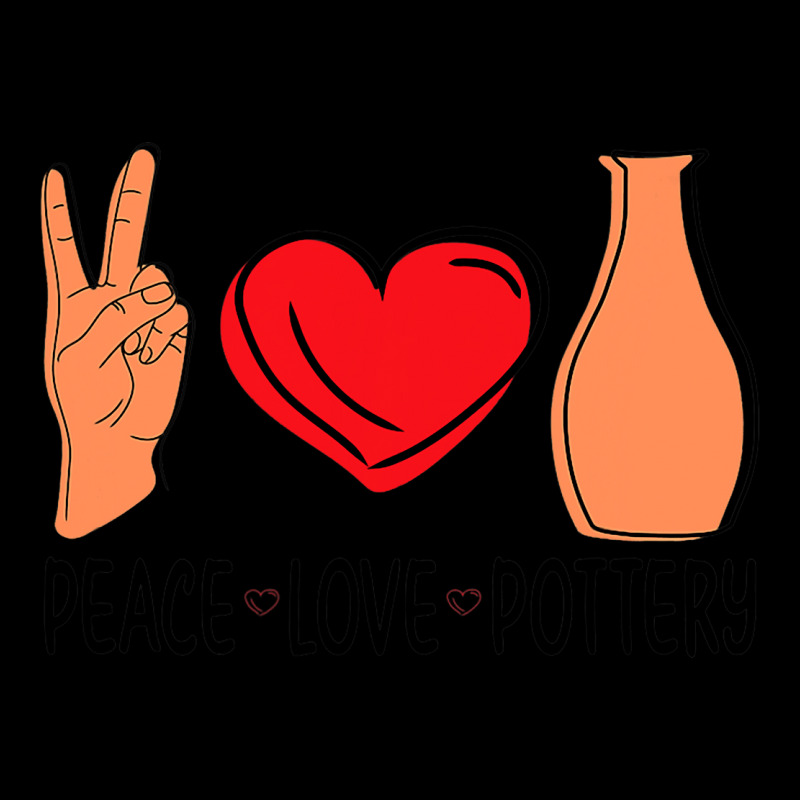 Peace Love Pottery Maker Ceramic Pottery Ceramics Lightweight Hoodie | Artistshot