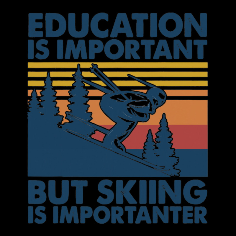 Retro Education Is Important But Skiing Is Importa Lightweight Hoodie | Artistshot